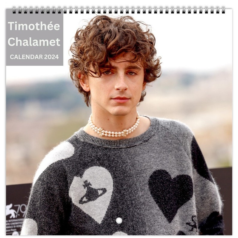 2024 Timothée Chalamet 2024 Calendar Celebrity Calendar Etsy Ireland