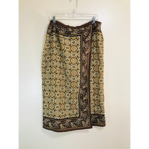 Sag Harbour BOHO Plus Size Midi Länge Wickelrock, Größe 44