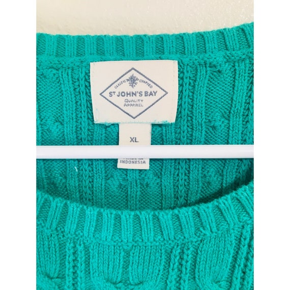 Buy St. John s Bay Women s Green Cable Knit Sweater Size XL Online in India Etsy