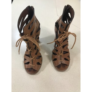 Mia Girl Block Heel Gladiator Sandals, Size 8 1/2