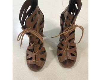 Mia Girl Block Heel Gladiator Sandals, Size 8 1/2