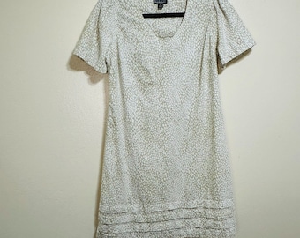55% Linen V-neck Dress by Artelier by Nicole Miler in Size 10 - Etsy