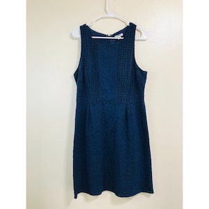 old navy blue eyelet dress The Grace Eyelet Dress- Deep Navy Subtle and Sass