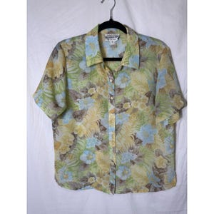 ペンドルトン レディース ライトウェイト トロピカル レディース ボタンダウン トップ、サイズ 10