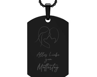 Dogtag pendant with engraving - Happy Mother's Day