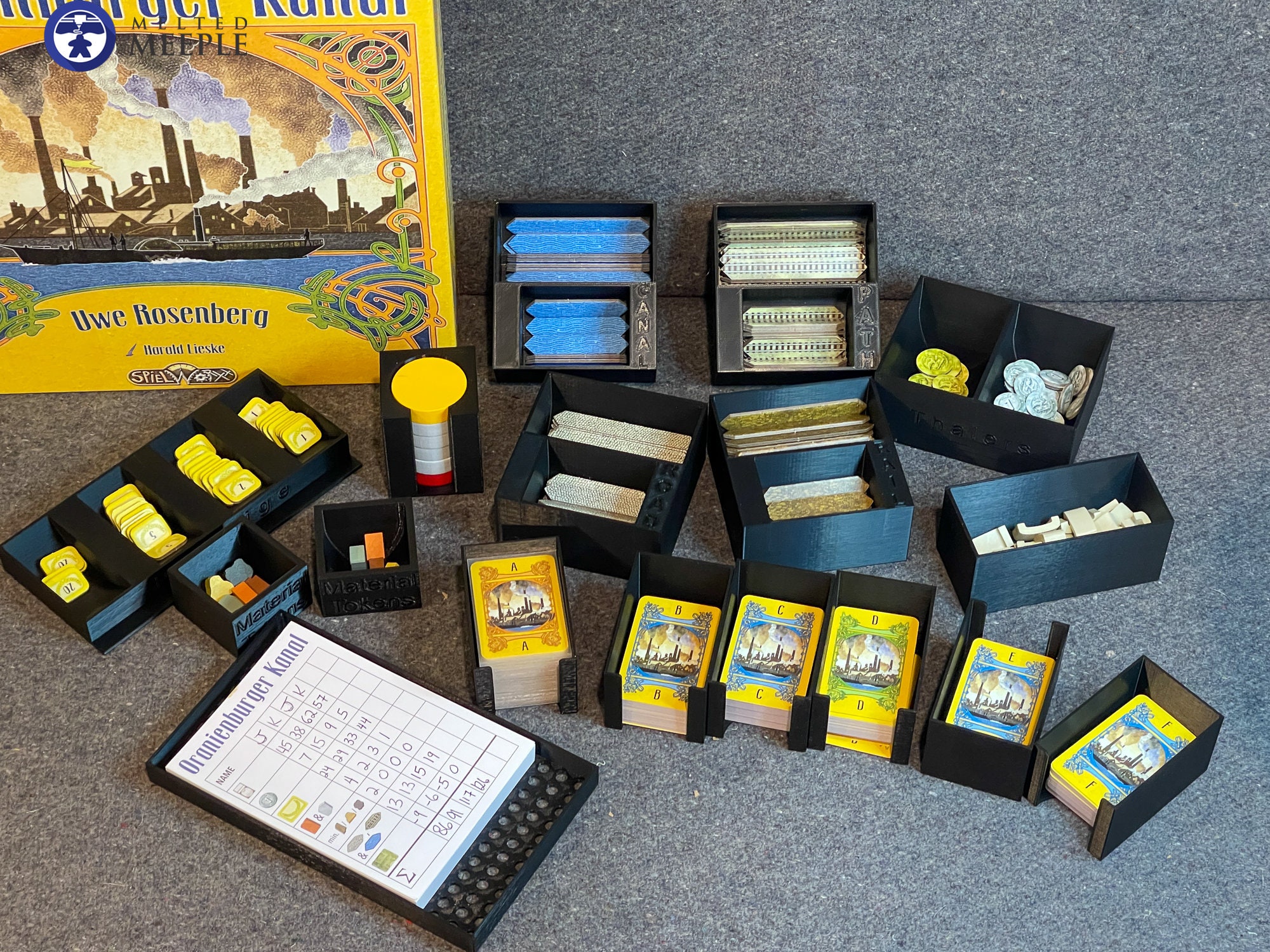 Oranienburger Kanal Board Game Insert (with Expansions) (Game NOT Included). Not compatible with Sylex Kanal reprint.