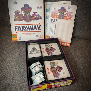 Faraway Brettspiel-Organizer / Einsatz (Spiel NICHT enthalten)