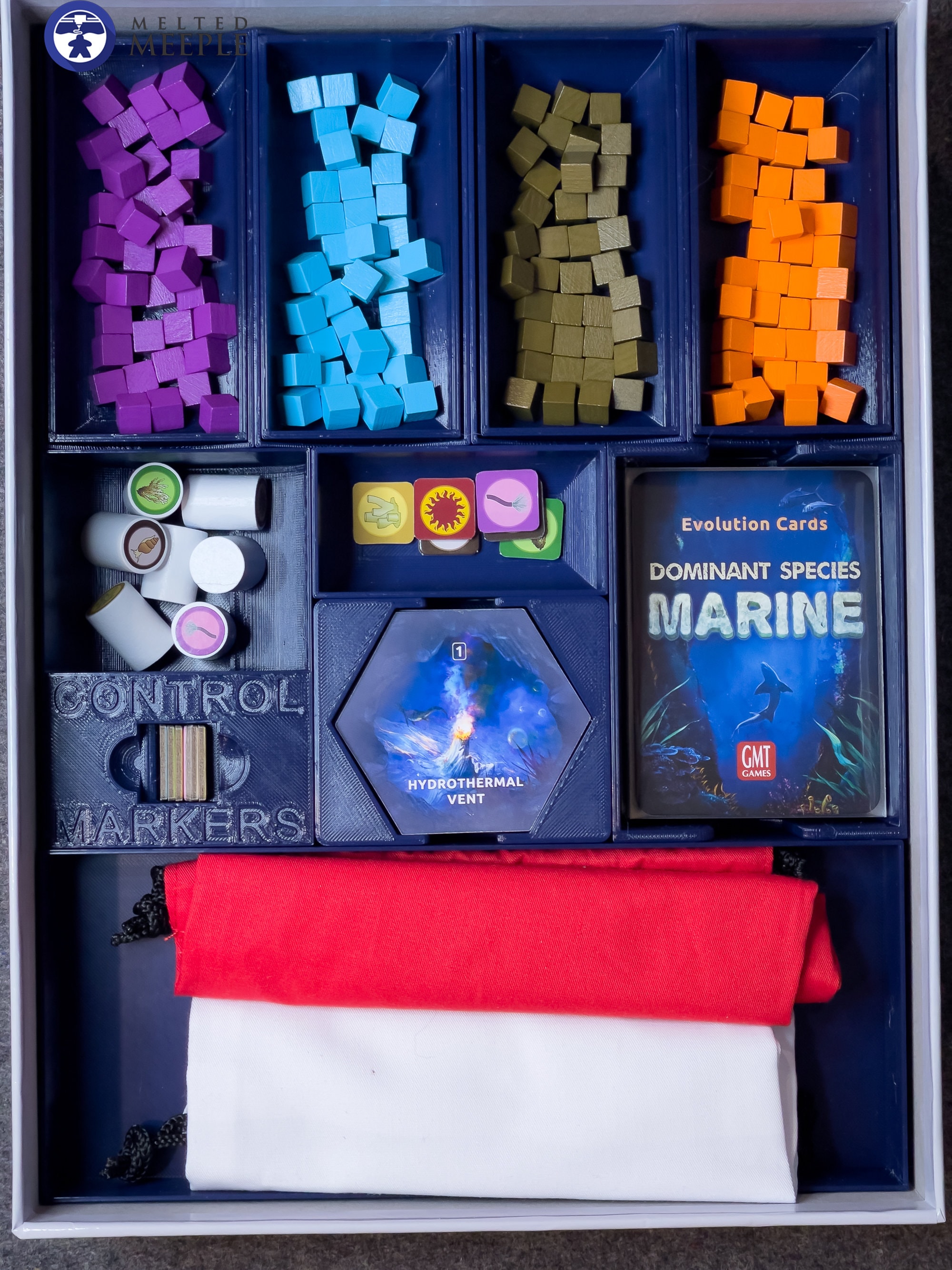 Dominant Species Marine Wooden Meeples and Tokens Full Set 