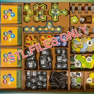 STL Files - Ark Nova Board Game Insert ***STL files ONLY*** - holds Marine Worlds Expansion