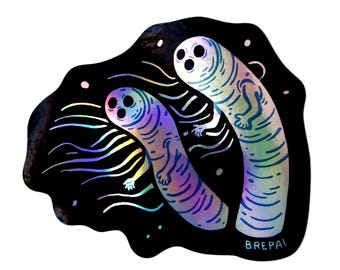 Elden Ring Blue Worms Holographic Vinyl Sticker