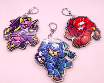 Neon Genesis Evangelion Shaker Charm: Unit 00, Unit 01, Unit 02