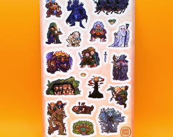 Lord of the Rings Vinyl Sticker Sheet