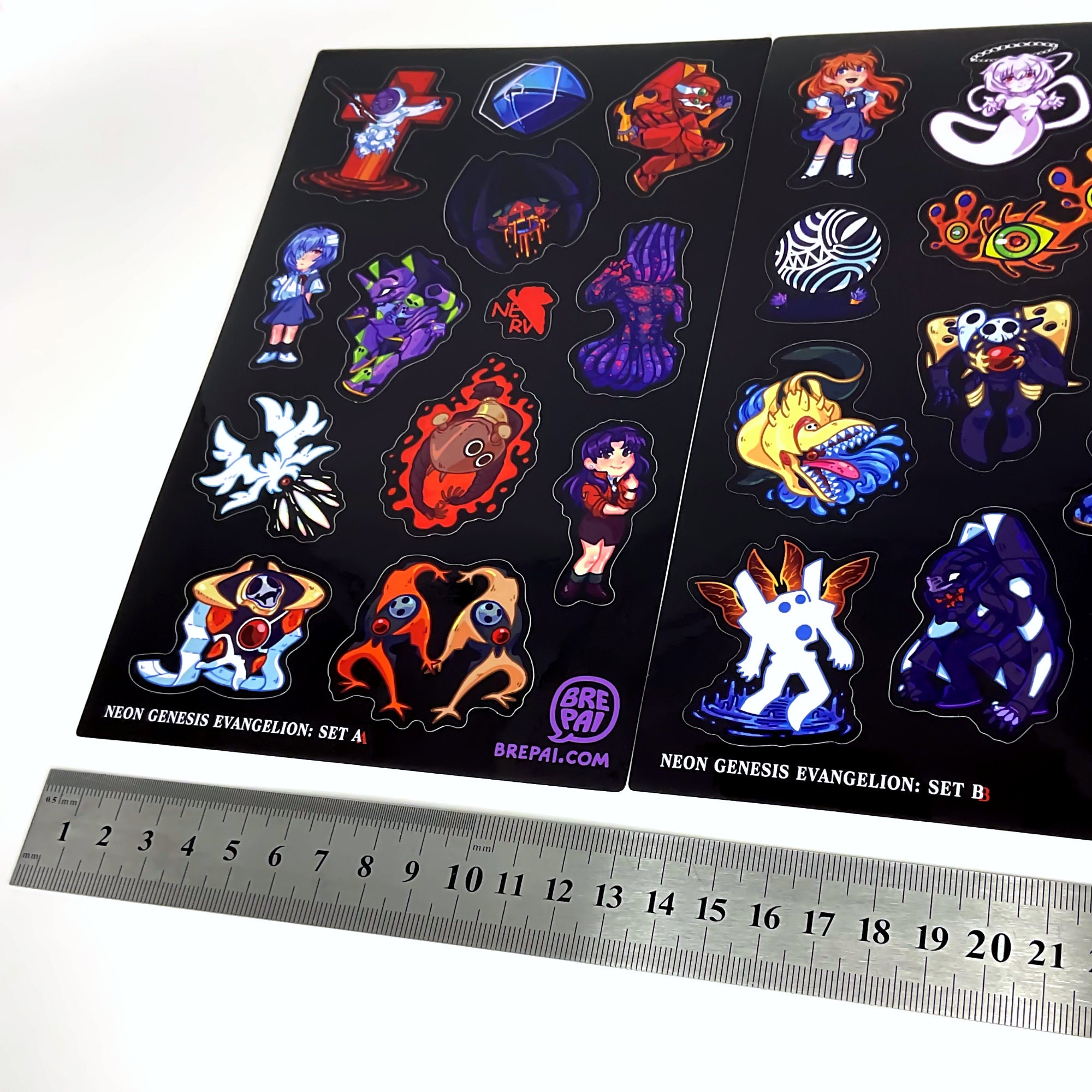 Everon Stickers Neon Genesis Evangelion Sticker Sheets - Etsy