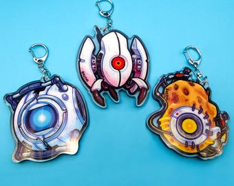 Portal Shaker Charm: Wheatley, GLaDOS, Sentry Turret