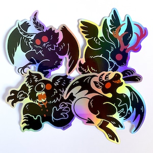 Holographic Cryptids Vinyl Sticker Set