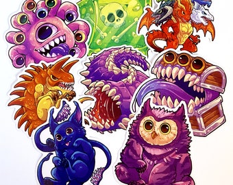 Zestaw naklejek winylowych D&D Monsters