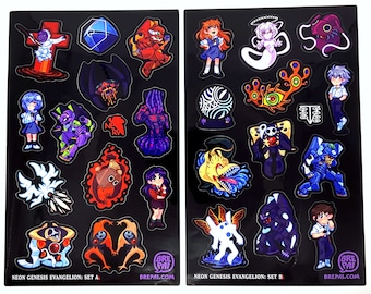 Neon Genesis Evangelion Sticker Sheets