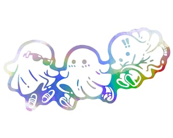 Naklejka holograficzna Skipping Ghosts