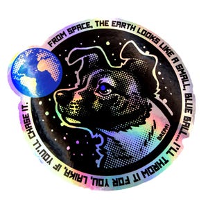 Naklejka winylowa holograficzna Laika