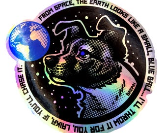 Laika Holographic Vinyl Sticker