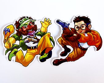 Disco Elysium: Harry & Kim Vinyl Stickers