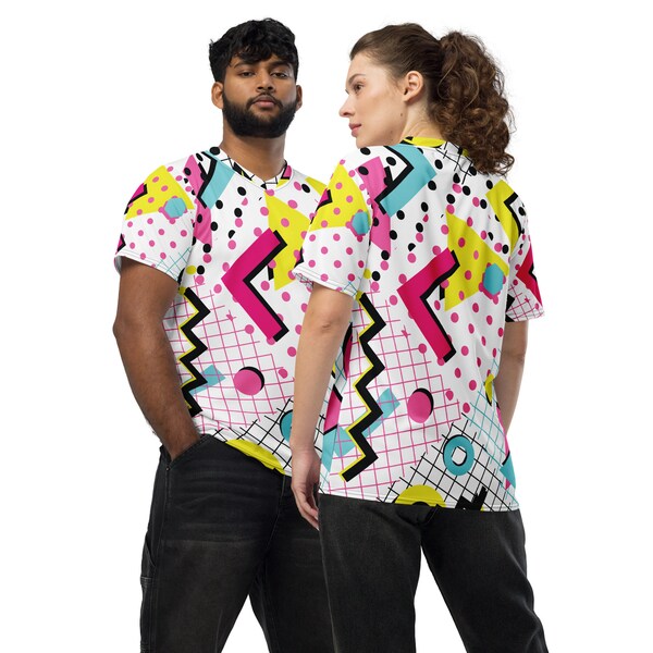 Unisex Premium 90’s Print Recycled Sports Jersey