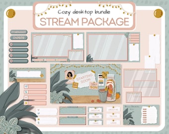 Lofi Twitch オーバーレイ、居心地の良いストリーム パッケージ。ただチャットするだけの、かわいい Twitch オーバーレイ。