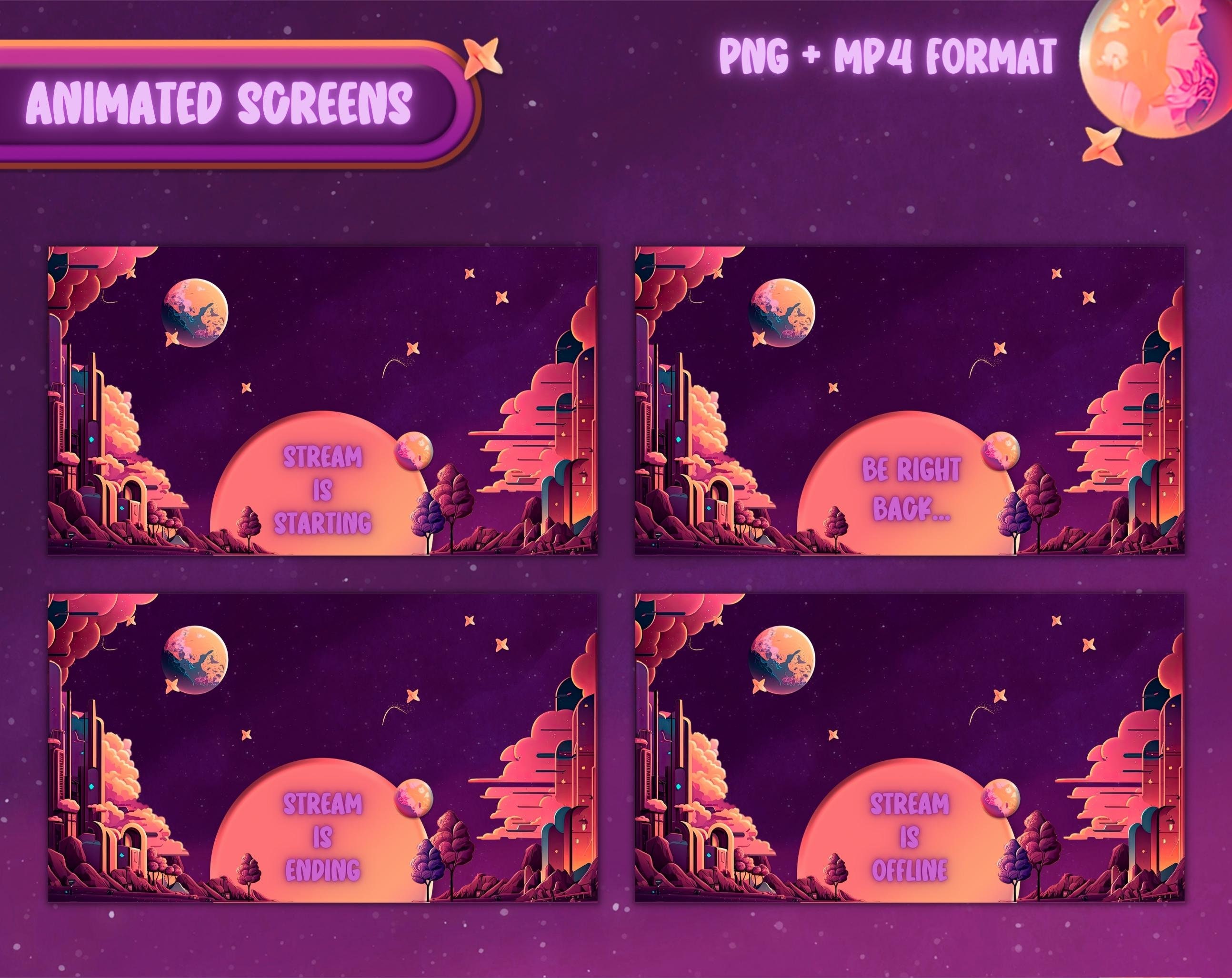 Fantasy Moon Twitch Overlay Package. Stream Overlay for Obs and ...