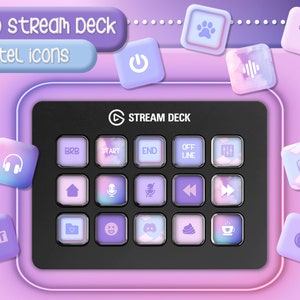 Pastel Stream Deck Icons Set + Bildschirmschoner. 1600 Pastel Icon Pack für das Elgato Streamdeck.