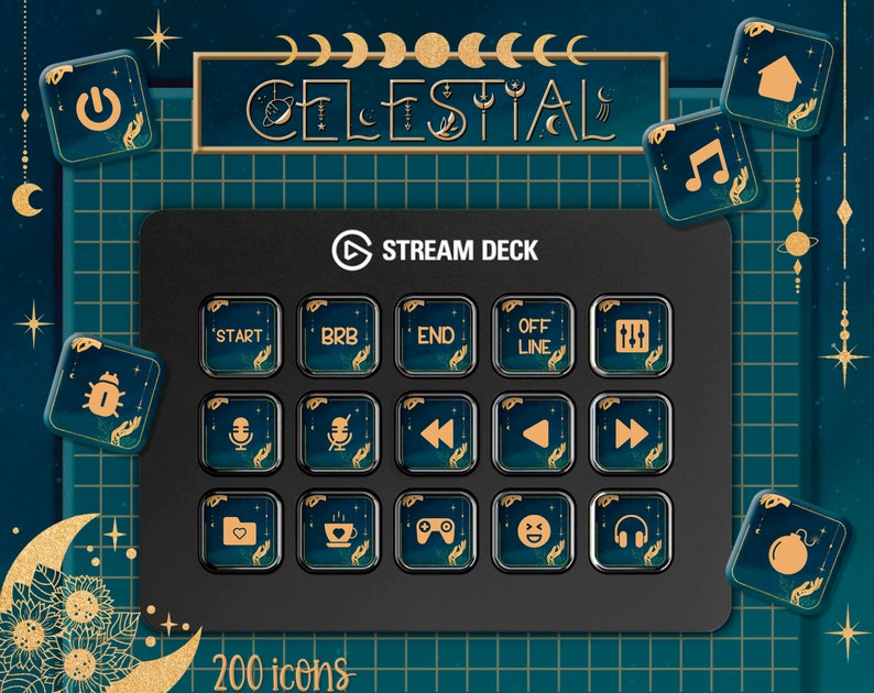 Stream Deck Icons Set Screensavers. 200 Celestial Icon Pack - Etsy
