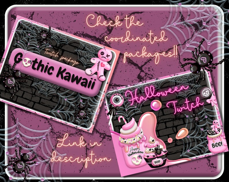 Spooky Candy Twitch Panels Stream Panels Pastel Goth Panels Widgets Etsy