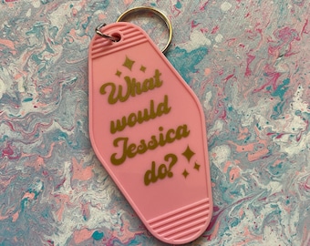 Jessica Fletcher keychain, murder she wrote keychain, murder mystery keychain, motel keychain, Gifts for Her, Bookish gift, Galentine’s gift