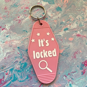 Detective motel keychain, Super Sleuth gift, PC Gamer Gift, it&#39;s locked keychain, Nancy Drew, Gifts for Her, Bookish gifts, nancy merch