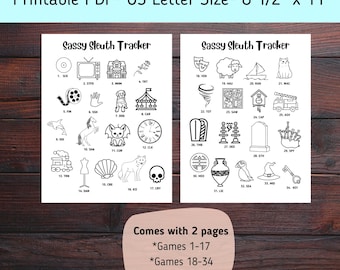 Nancy Drew Game Tracker: Sassy Sleuth Printable Journal (PDF)