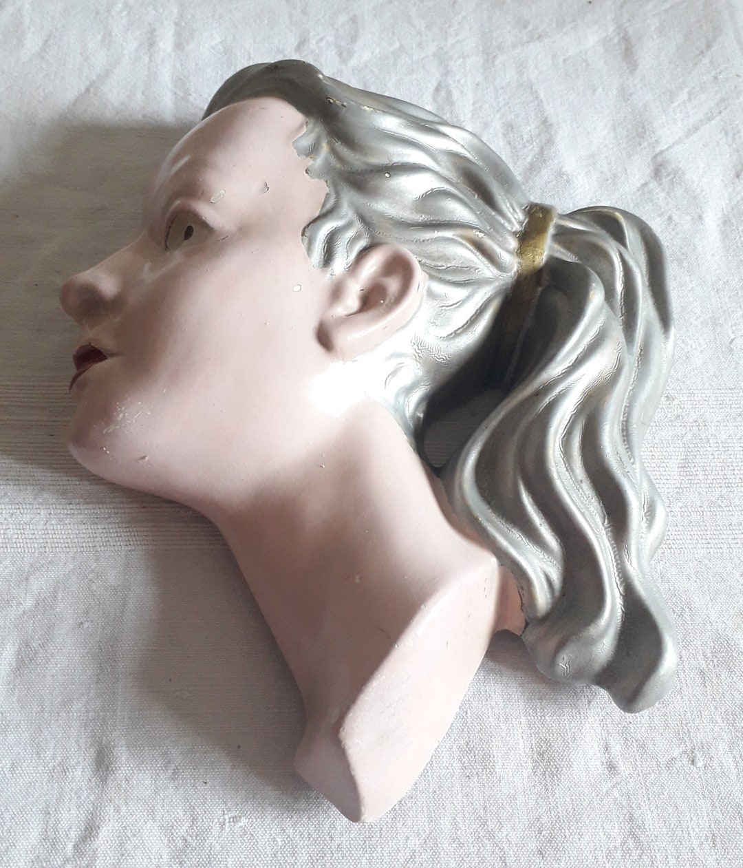Art Deco Lady Face Wall Plaque / Art Deco Wall Decoration Etsy