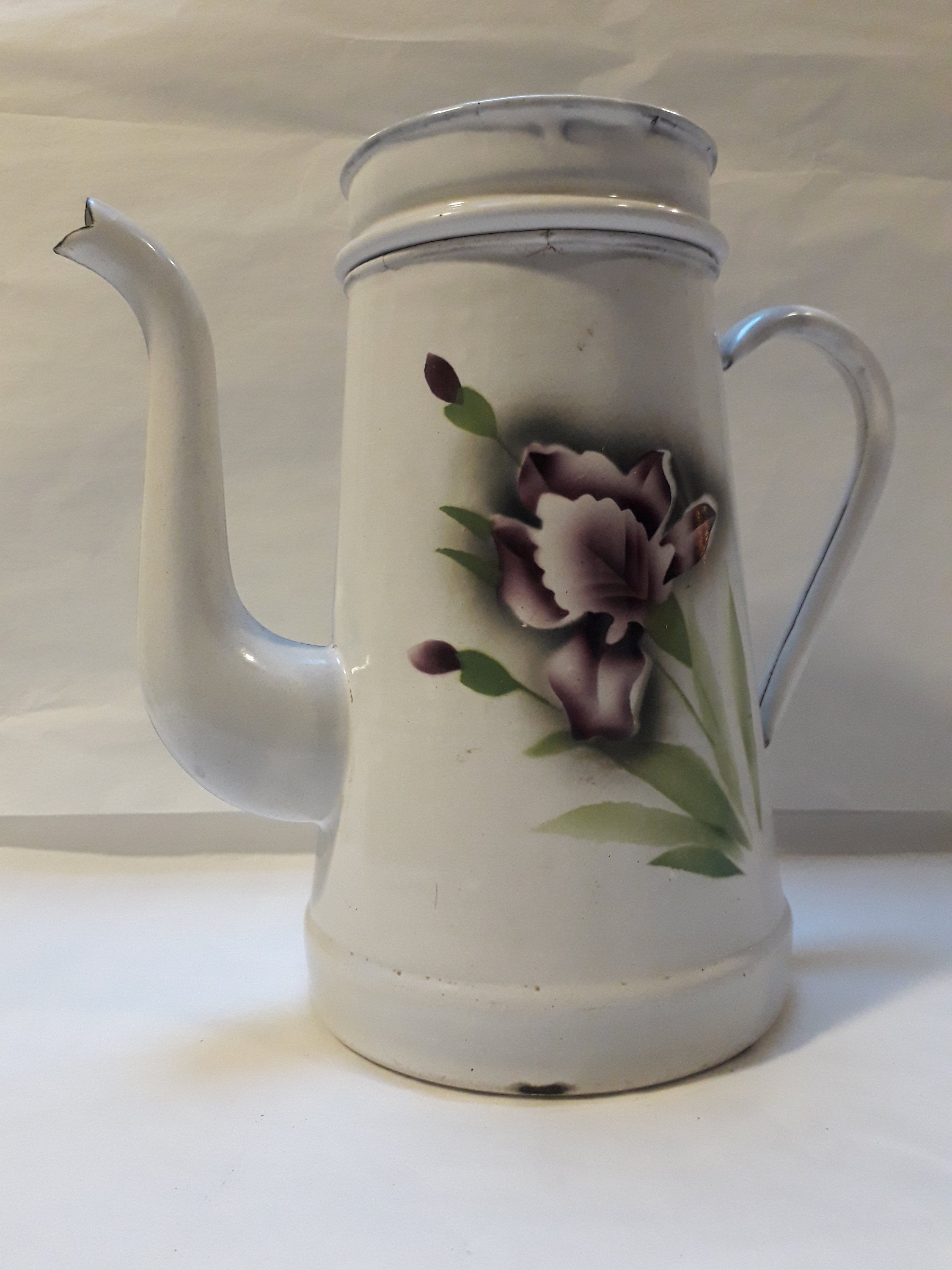 Français Cafetière en Émail