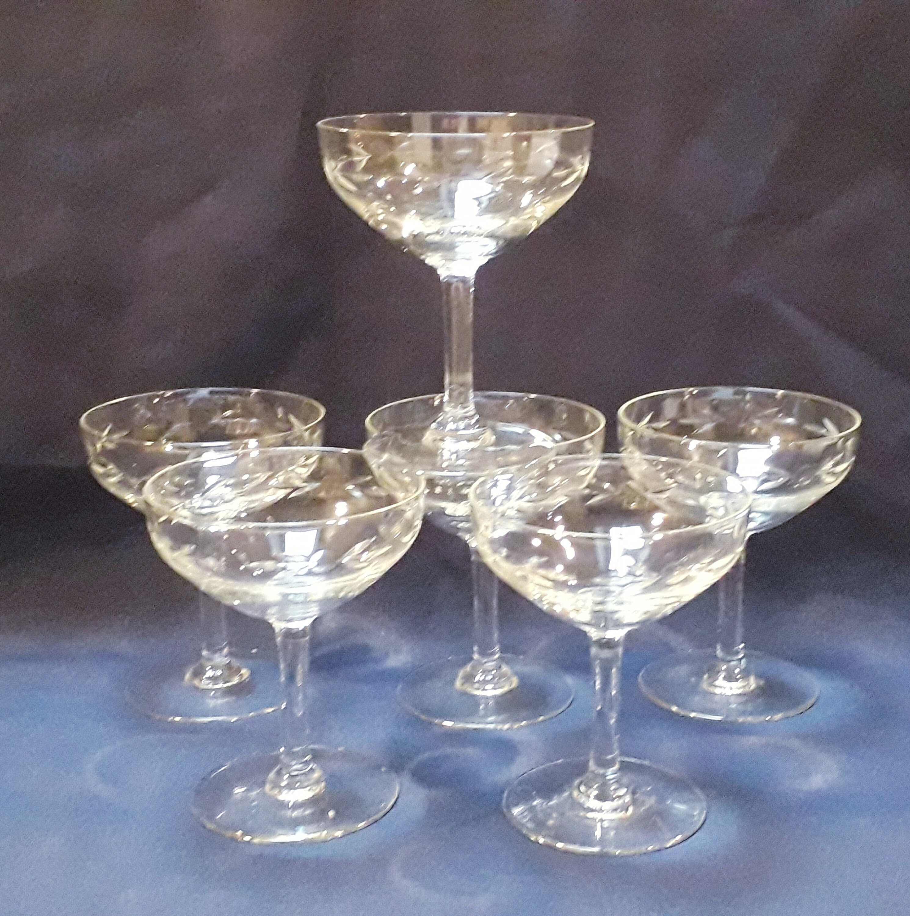 Coupes de Champagne Cristal 6 Français/Verres à Champagne