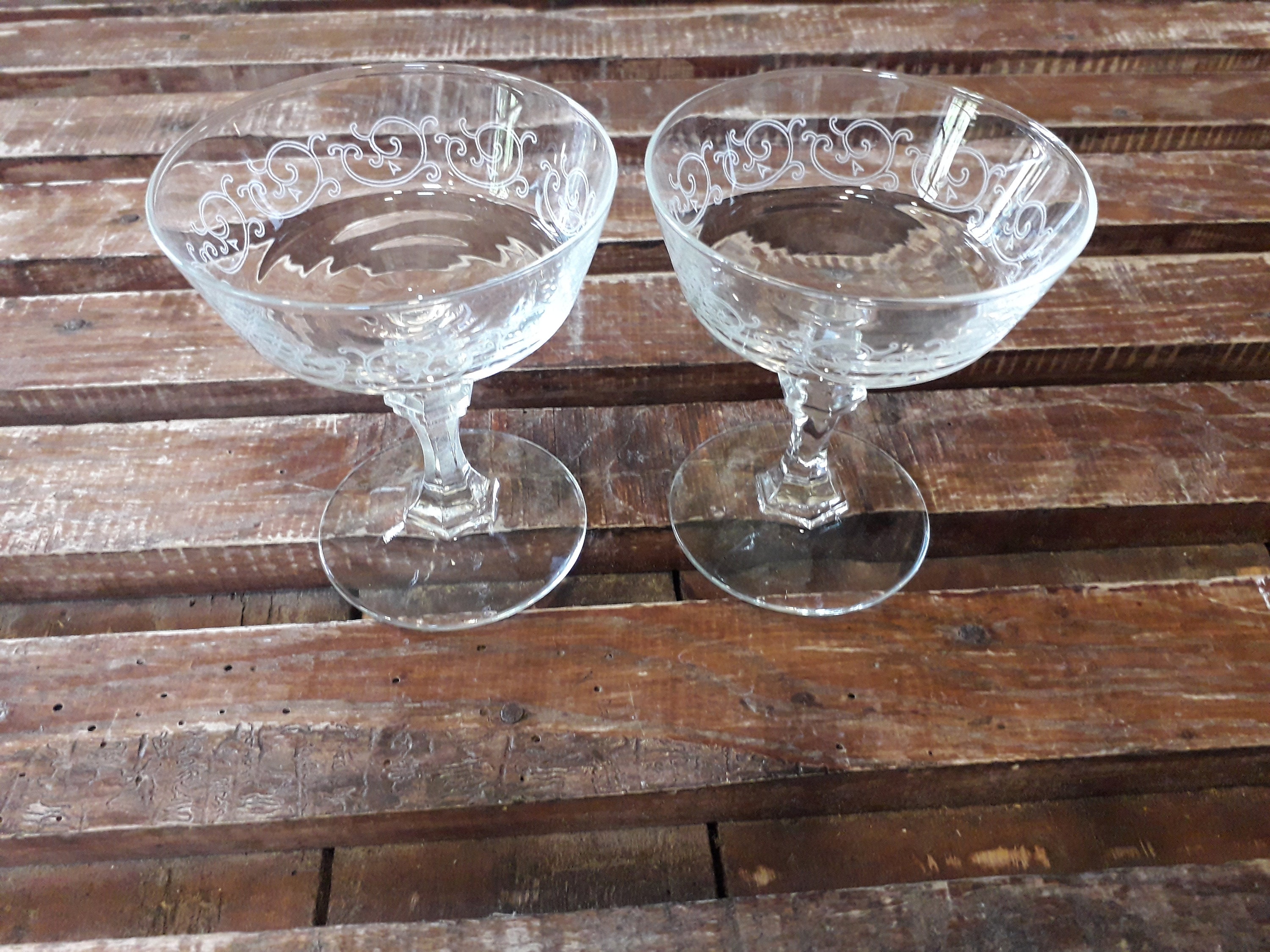 Coupes de Champagne Cristal 2 Français/Verres à Champagne