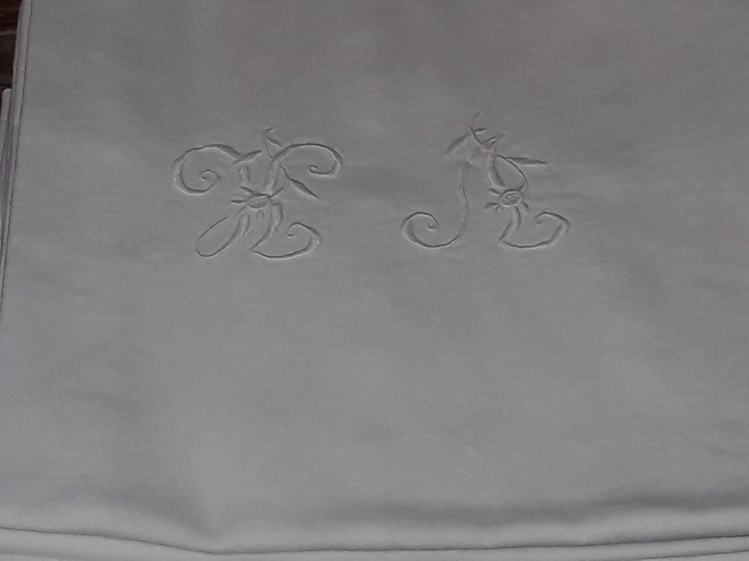 5 Français Ancien Monogramme Ha ou Vh Grandes Serviettes/Torchons