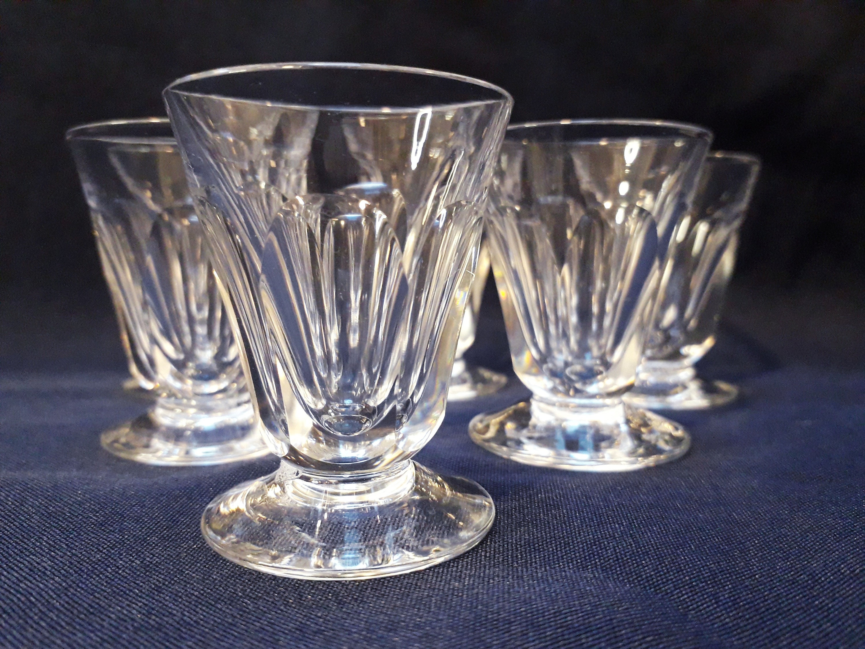 6 Français Verres à Liqueur Antiques