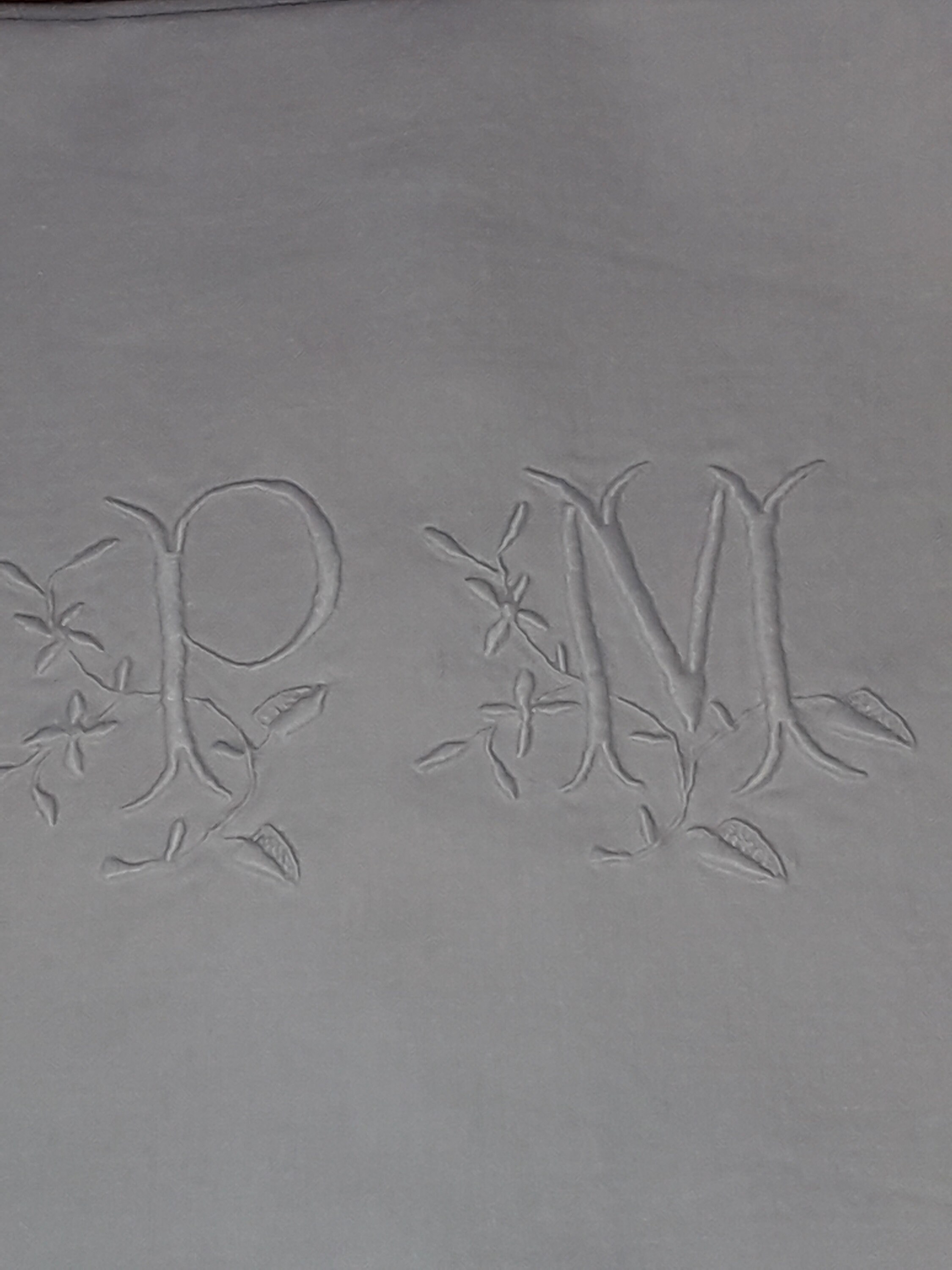 6 Français Antique Monogram Pm Grandes Serviettes/Serviettes Torchons