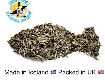 Spratti islandesi: snack naturali per cani e gatti, ricchi di Omega-3, 200 g