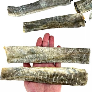 100% Organic-Natural Wild Icelandic Atlantic Cod Skin Flatties Air Dried 100g Luxury Treat