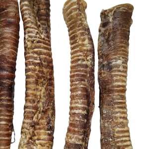 4 X Large Thick Beef Trachea Cartilage All natural-Organic Premium High Quality Large Dog Treat Chew