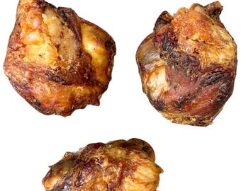 Natural-Organic Beef Knee Dog Chews: Long-Lasting Air-Dried Treat, 3-Pack