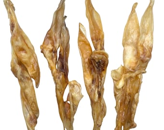 100% natuurlijk-biologische konijnenoren voor honden: luchtgedroogde snack met één ingrediënt, 100 g