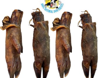 4 X Wild Boar Feet Trotters Mastigáveis Naturais para Cães: Petisco Orgânico, Sem Glúten e Sem Grãos