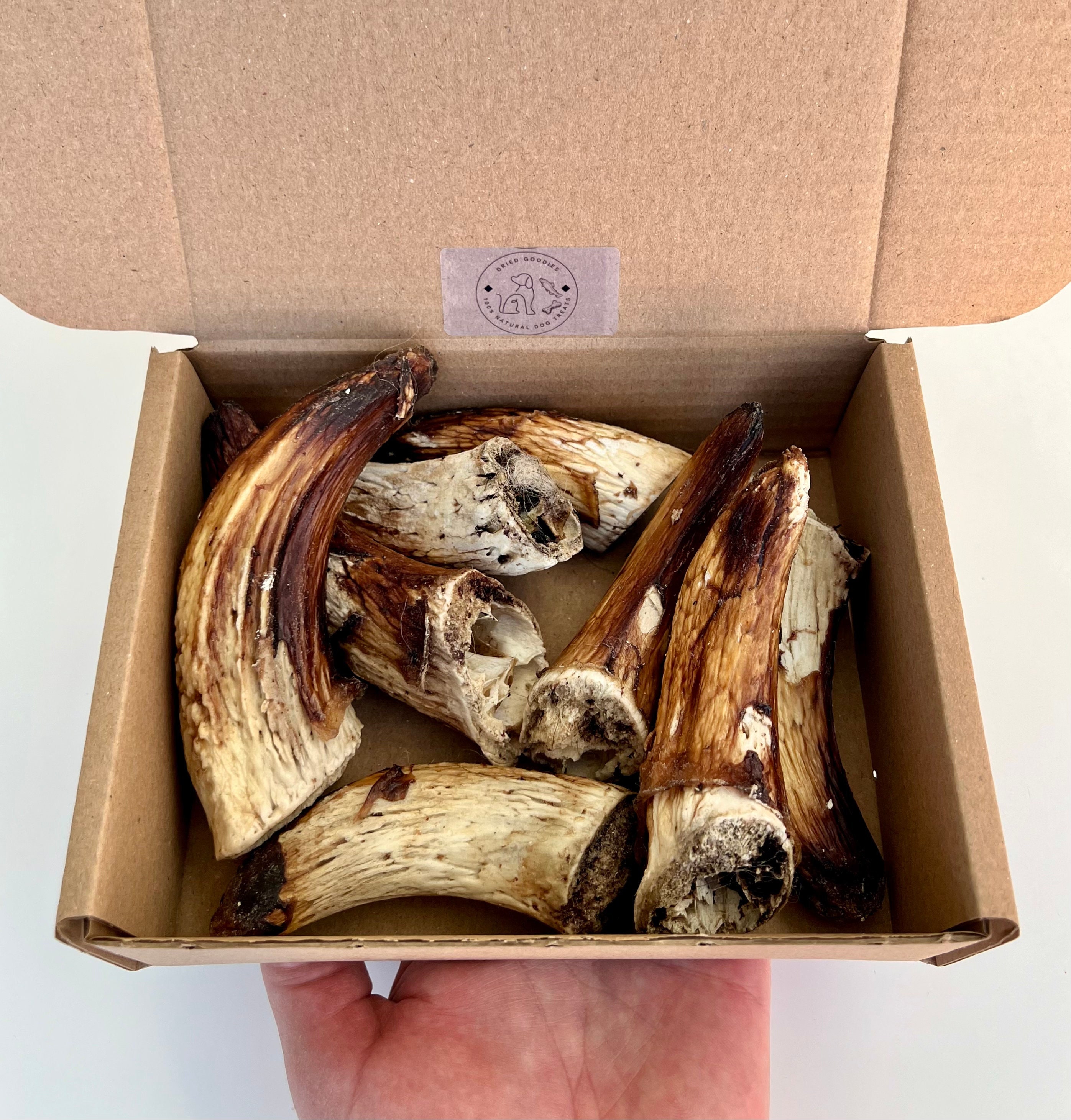 100% Organic Lamb Horn Marrow Luxury Icelandic Dog or Pup Treat 300 g Box UK