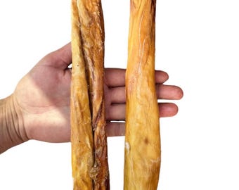 XL luchtgedroogde konijnenvelrollen: natuurlijk biologisch hondenkauwmiddel (2 rollen/pak, elk 35 cm)