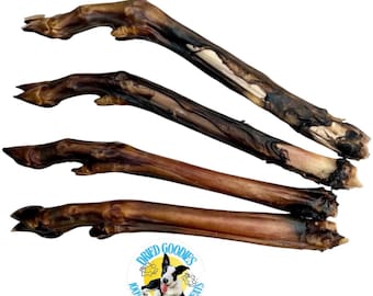 Air Dried Venison Doe Feet: Natural Longer Lasting Dog Chew Tret
